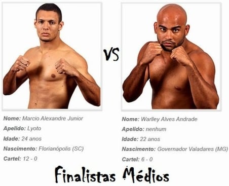 Marcio Alexandre Júnior vs Warlley Alves Andrade, final TUF Brasil 3 Pesos médios