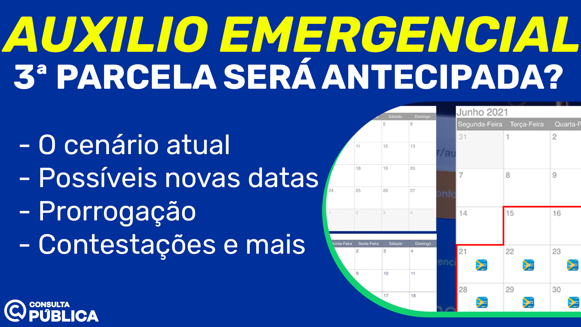 Calendário Da Antecipação Do Auxílio Emergencial Datas Da 3ª Parcela Infodiretas Notícias 1807