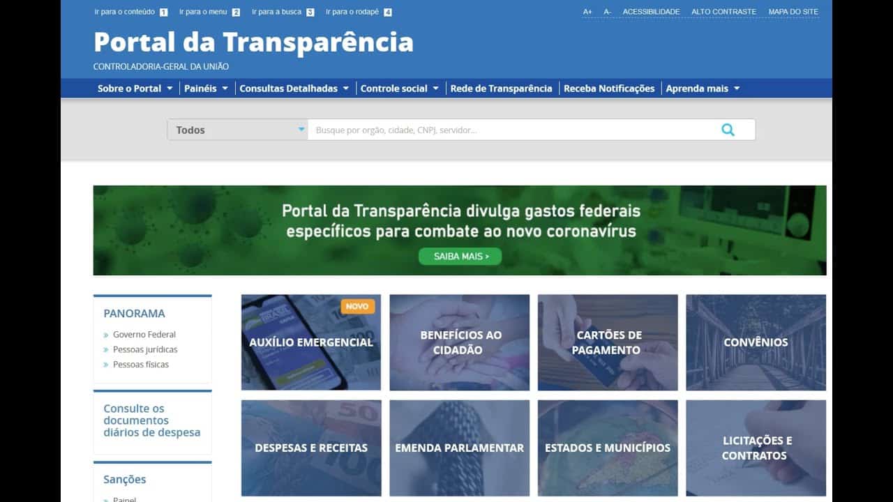 portal transparencia auxilio emergencial